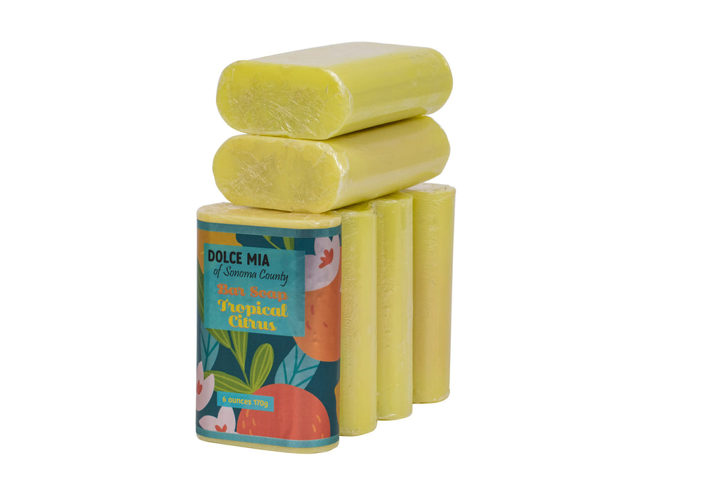 Dolce Mia Pure All-Purpose Soap Bar | Tropical Citrus Fragrance | 6 Pack Super Set
