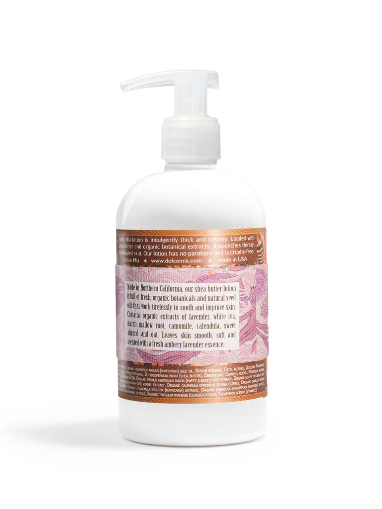 Back view Amethyst Floral Ambery Lavender Lotion 12 oz.