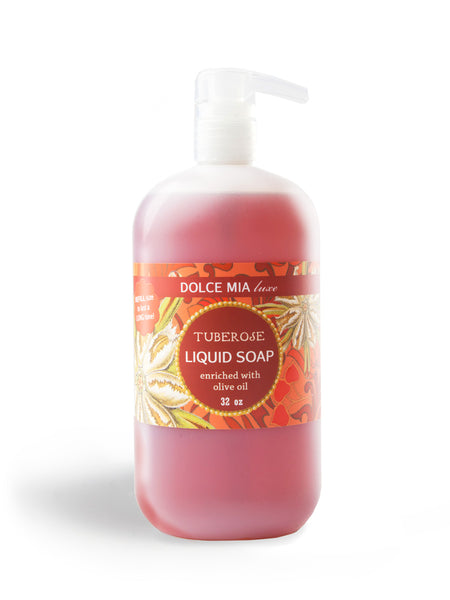 Dolce Mia Pure Castile Liquid Soap | Tuberose Fragrance | 32 oz