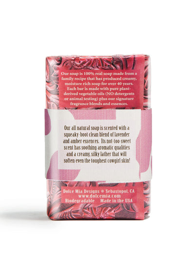 Back view Sittin' Cowgirl Soap Bar